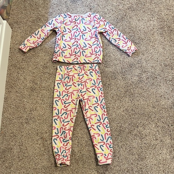 Dip Pink Candy Cane Pajamas 4T - Picture 3 of 3